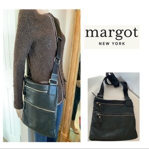 MARGOT LEATHER CROSSBODY MESSENGER STYLE BAG